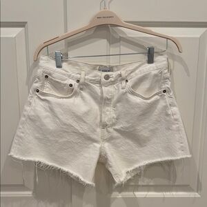 Agolde Park along White Jean Shorts, Size 29